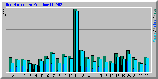 Hourly usage for April 2024