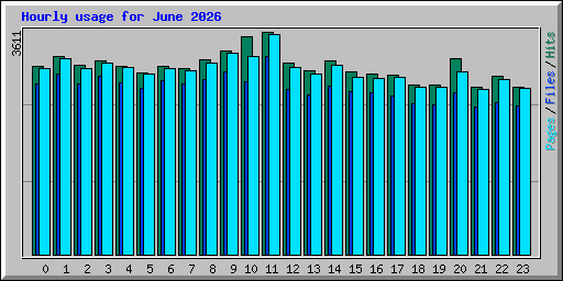 Hourly usage for June 2026
