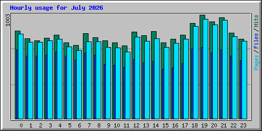 Hourly usage for July 2026